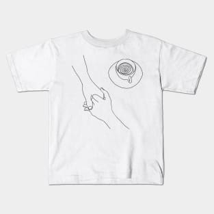 minimalistic art morning hands Kids T-Shirt